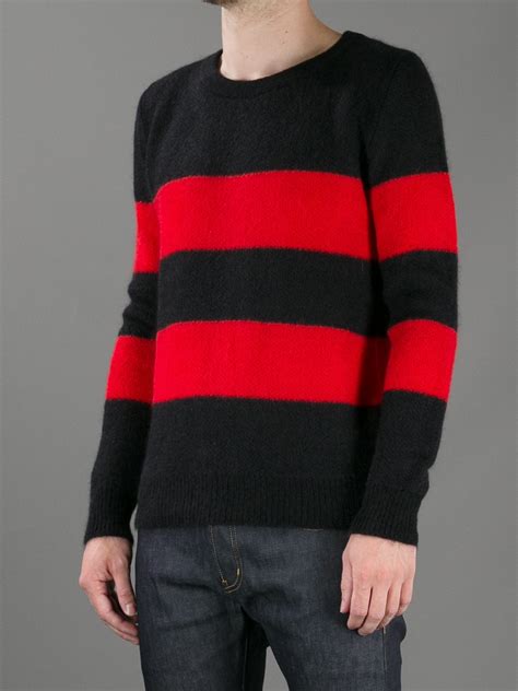 yves saint laurent jumper mens|Saint Laurent striped sweater.